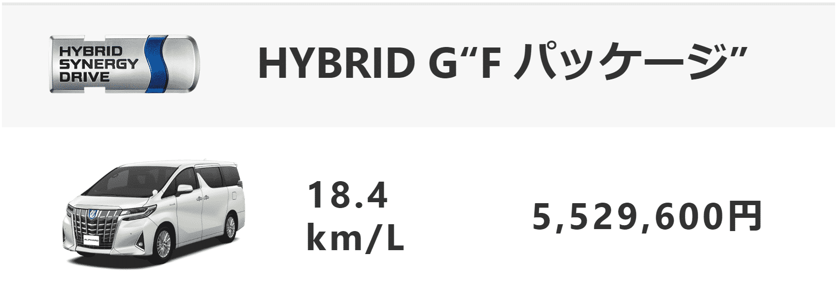 標準ボディ：HYBRID G“F パッケージ”