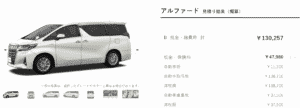 「HYBRID G“F パッケージ”」の税額画像