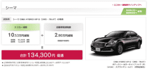 新型シーマの減税額画像