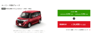 新型ルーミーの税額画像