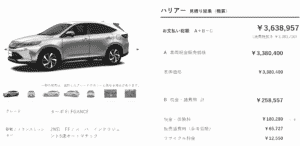 「ELEGANCE」ターボ車の支払い総額目処の画像