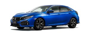 新型シビックハッチバック：ブリリアントスポーティブルー・メタリック（全体像）