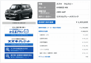「HYBRID MX」の支払い総額目処画像